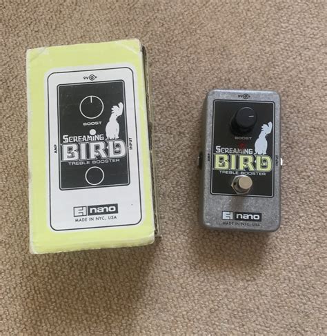 electro harmonix screaming bird vintage box|Electro Harmonix / Screaming Bird Treeble Booster / .